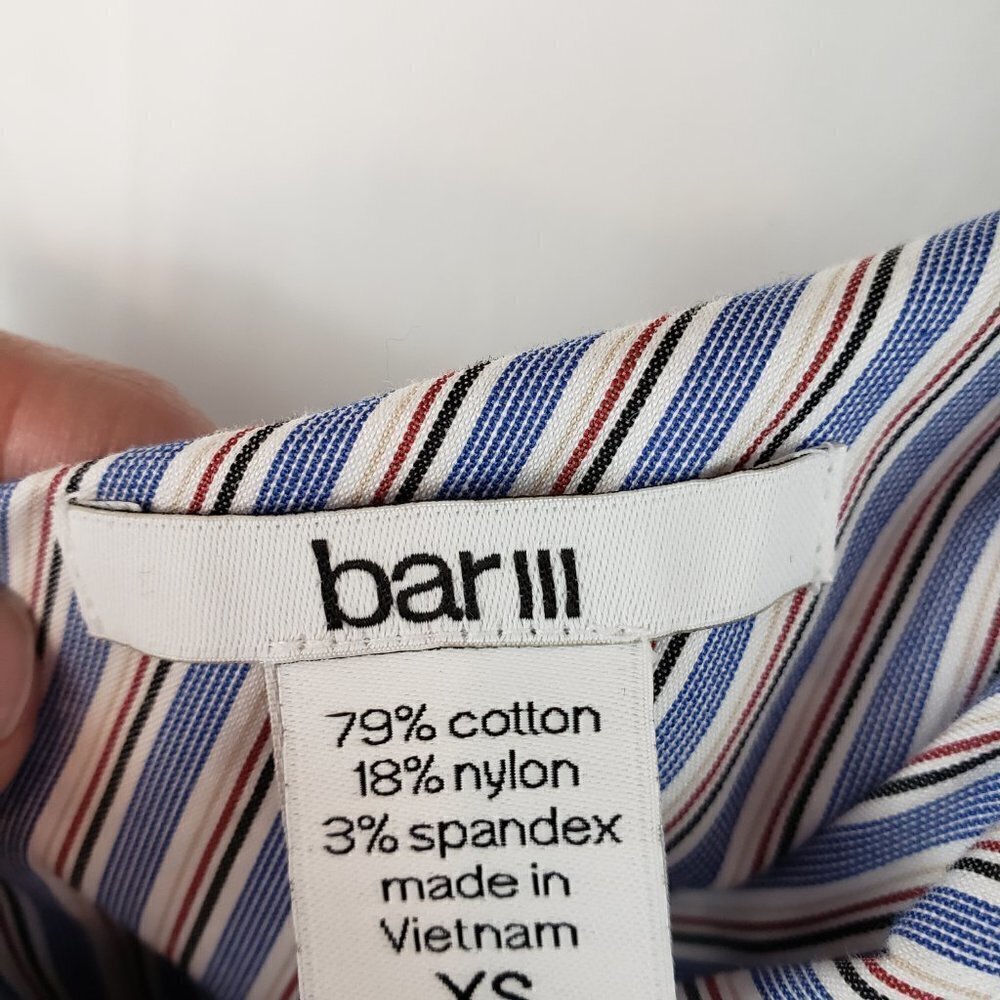 𝅺BAR III Popover One Shoulder Striped Dress NWT - Picture 5 of 5